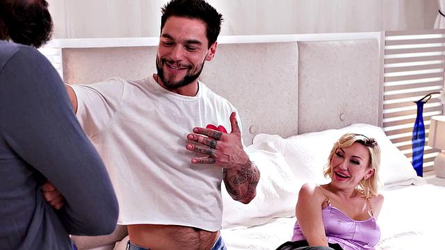 DEVILS FILM - Wild Bisexual Threesome With Wife Adira Allure And Two Big Cocks