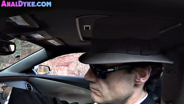 Horny lesbian stretched by GF