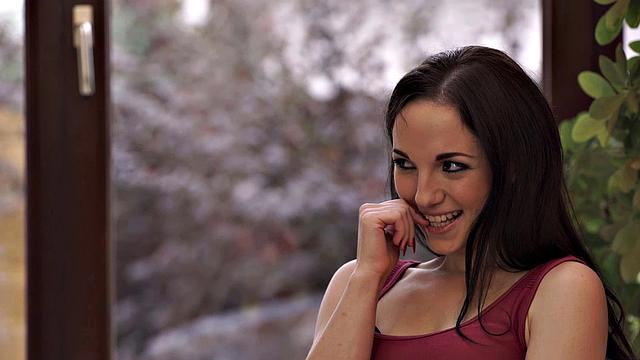 BLACK4K. Naughty brunette cant wait to have an interracial adventure