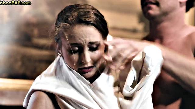 Blindfolded bae smashed in a threesome by two strangers