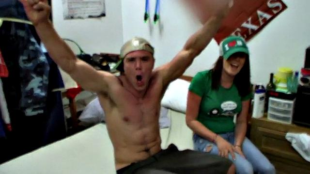 College stud fucked in the ass for fraternity in dormitory