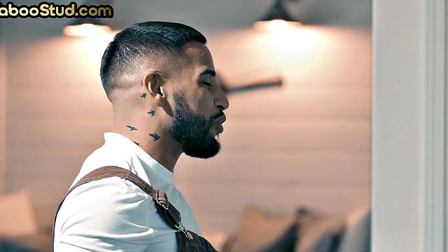 Black taboo stud screwed by white stepbrother till cumshot