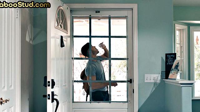 Black taboo stud screwed by white stepbrother till cumshot