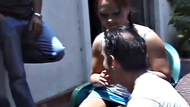 Gangbang babe ass fucked in group action