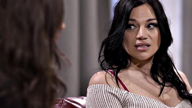 Dyke MILF seduces perverted beauty before scissoring