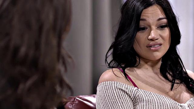 Dyke MILF seduces perverted beauty before scissoring