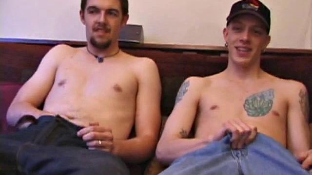 Shane and Garrett are back to have fun with each other and we get a front row seat. Shane's perfect cock is rock hard and Garrett doesn't waste any time going down on it.