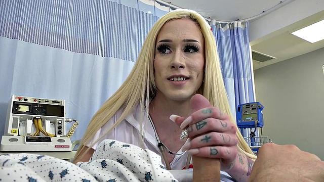 Uniformed nurse blown by patient before sex in hospital 
