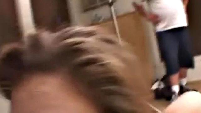 Alex roughly fucked from behind while sucking cock