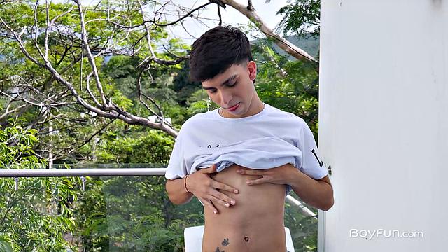 Liam Zuares takes a hard pounding from another guy