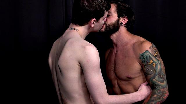 Barebacking tattooed stud rims and screws twink jockstrap ass