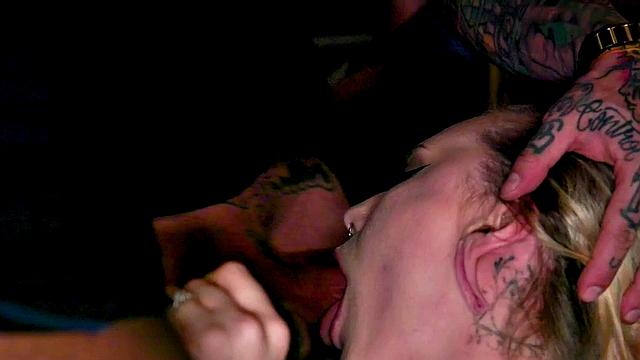 BDSM IR and white cock group deepthroating 4 submissive sluts