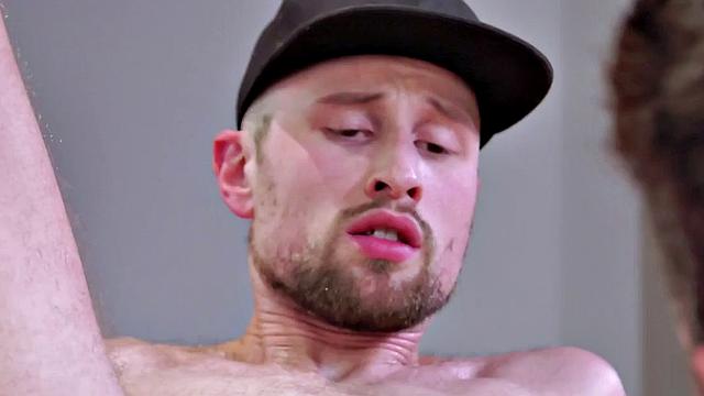 Amateur jock threeway after sucking dick and rimjob