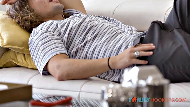 Gianna Grey gets caught masturbating by her stepbrother