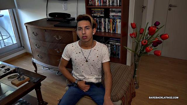 Our featured solo boy of the week is Drake, a slim and smooth Latin boy, with a fine looking little butt, he's quick to show off after stripping naked.