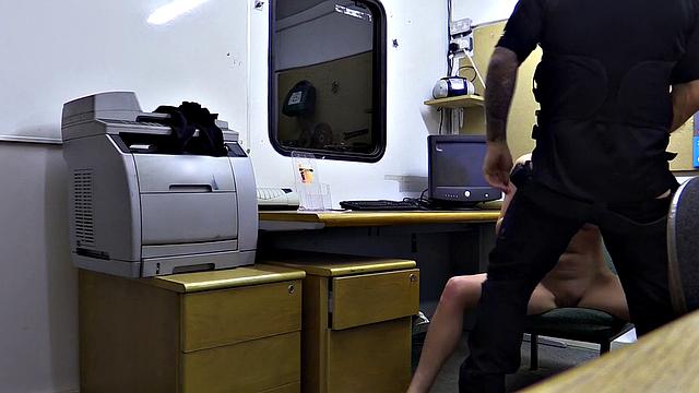 Naughty MILF gets pulled over and drilled hard in the office
