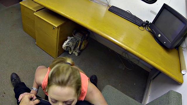 Naughty MILF gets pulled over and drilled hard in the office