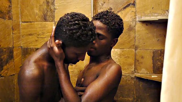 African twink blows uncut cock before bareback