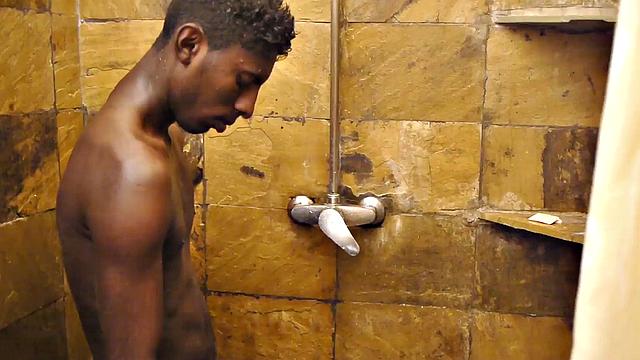 African twink blows uncut cock before bareback