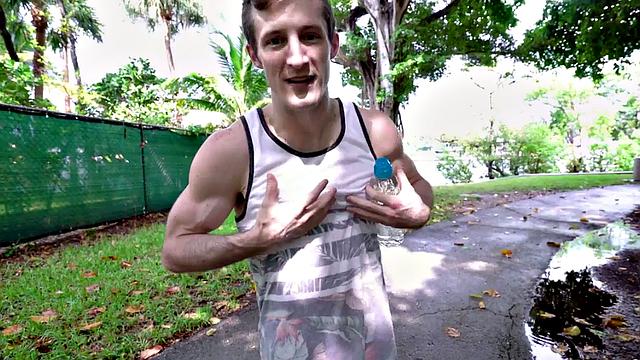 Brunette with big tits takes a creampie after getting her pussy drilled in a hot couple