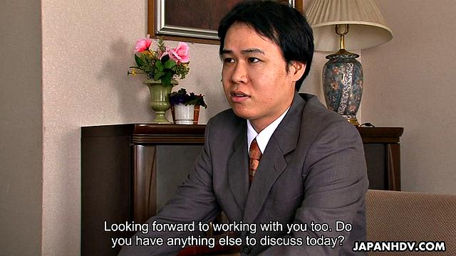 Iroha Kawashima gets busy during presentation