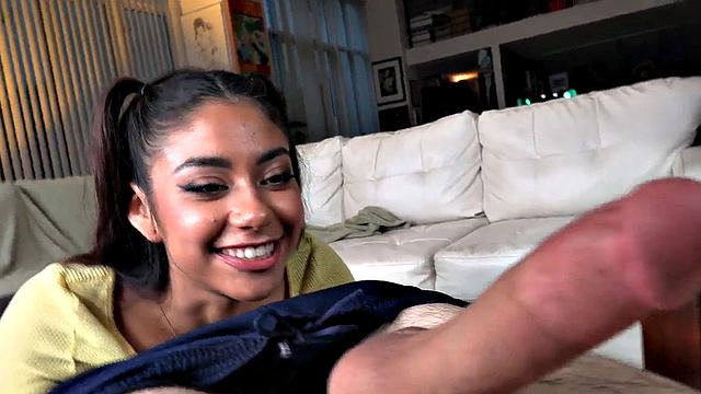 Ethnic petite sucks and spreads for doggystyle action