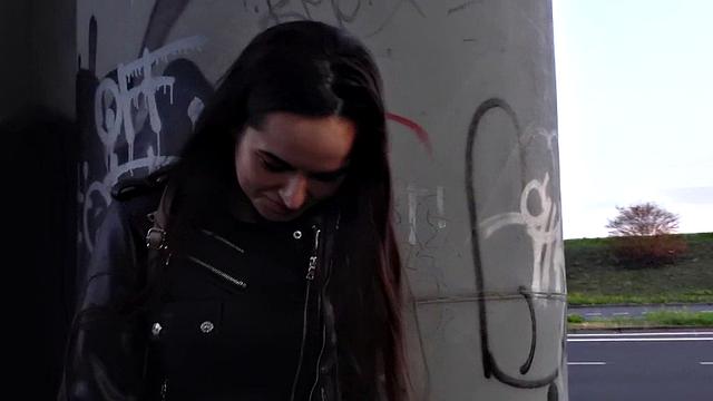 Russian babe pulled into giving blowjob before outdoor action