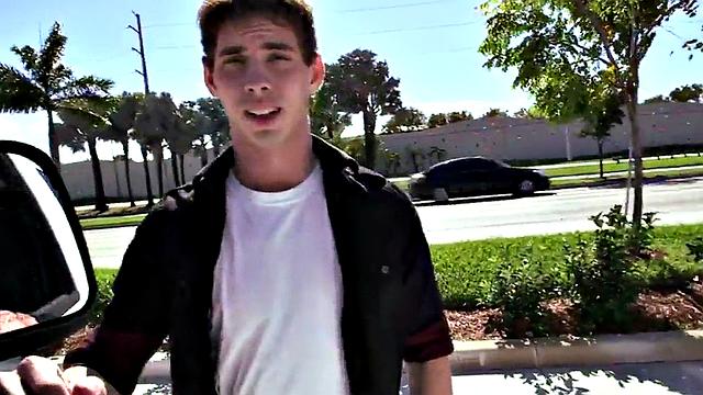 Picked up stud fucks in pickup bus till cum