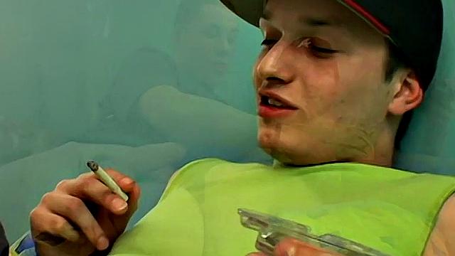 Straight Buddies Smoke Sex! - Straight Buddies Get It On!