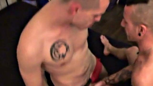 Amateur German stud barebacks and cums in BF's asshole