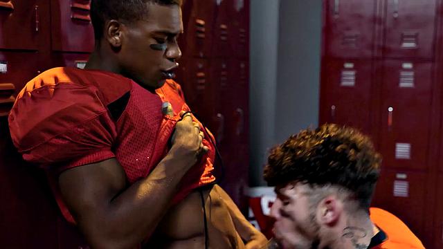 HETEROFLEXIBLE - Angry Straight Alpha Adrian Hart Dominates Teammate In Locker Room