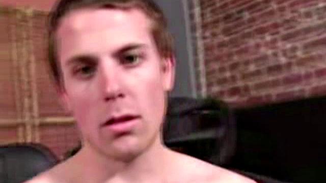 It doesn't take long for Holden Slayer to strip off his clothes and work up a boner. Once hard he strokes his cock and plays with his balls to coax out a huge cum load.