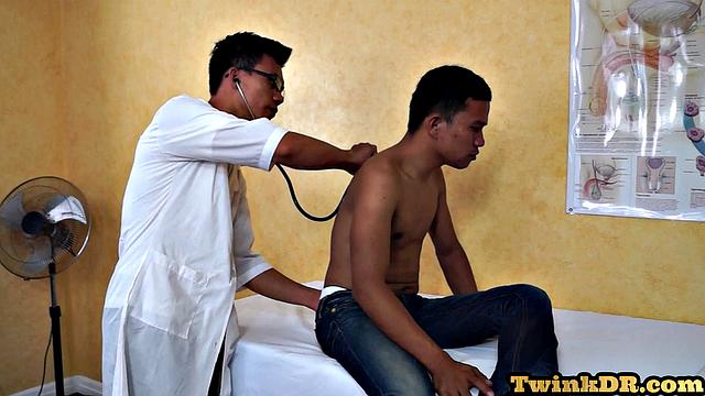 Real asian patient pounded by doctor