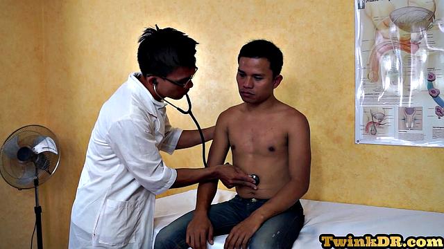 Real asian patient pounded by doctor