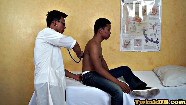 Real asian patient pounded by doctor