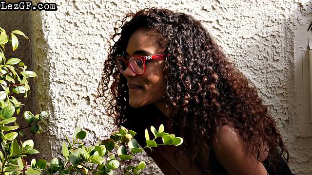 Ebony lesbian babe licked by her GF