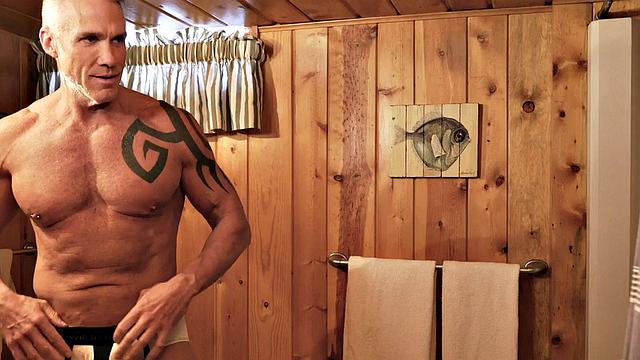 Muscled and inked gaydaddy assbanged by studs cock