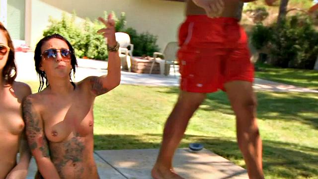 Slutty Pool Party Becomes a Threesome