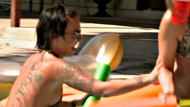 Slutty Pool Party Becomes a Threesome