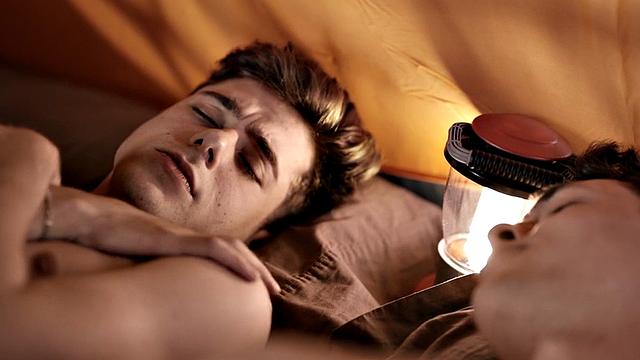 Str8 twink bareback fucked by buddy under tent