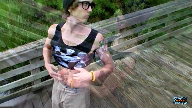 Outdoor Stroking With Straight Sean - Sean Johansen