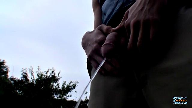 Outdoor Stroking With Straight Sean - Sean Johansen