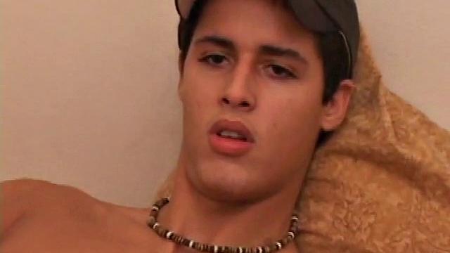 Young Latino Marcus Estrada has a beautiful body. His hands fondle his dick until it's nice and stiff. Then Marcus takes his time, moving slowly and alternating hands.