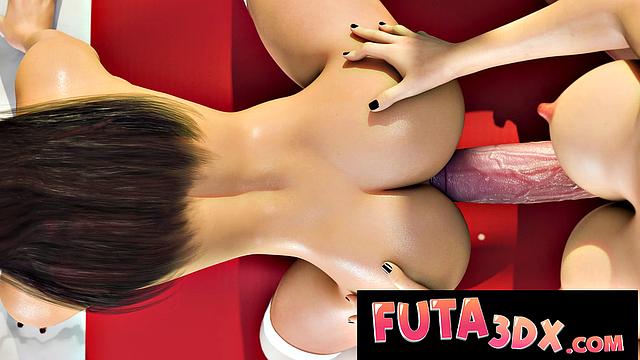 Futa3DX - Pious Big Dicked Futa Serves Her Cock In Threesome