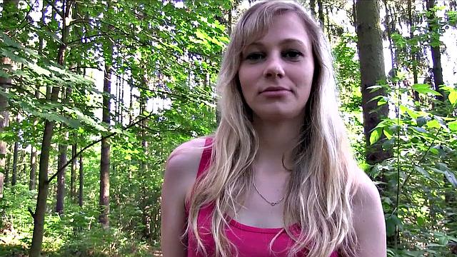 Blonde fucks a stranger for cash