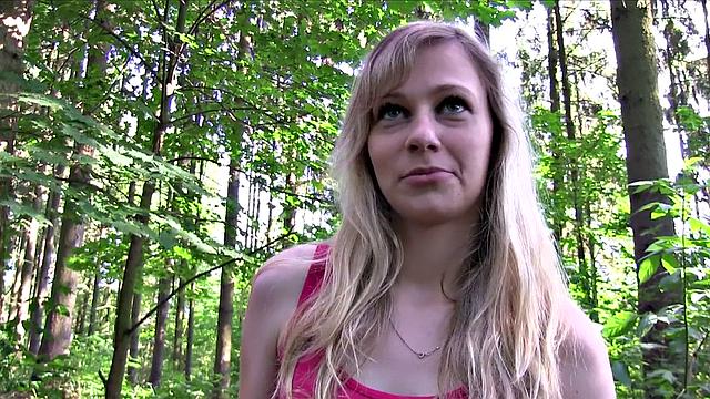 Blonde fucks a stranger for cash