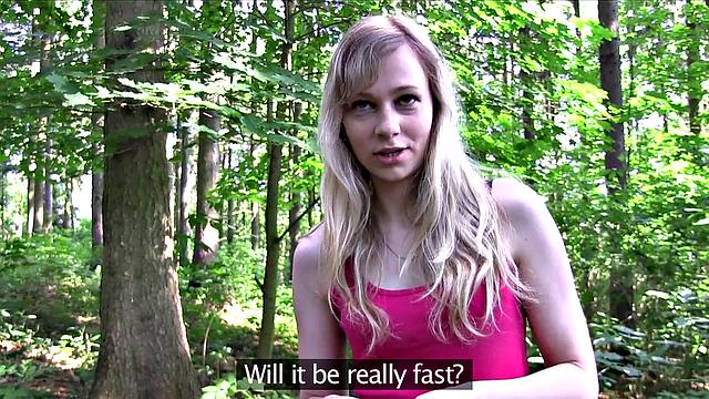 Blonde fucks a stranger for cash