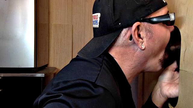 Gloryhole mature gay fucked by Ebony after BJ