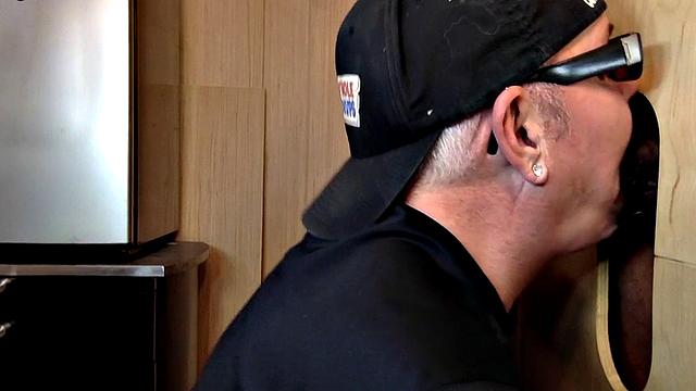 Gloryhole mature gay fucked by Ebony after BJ