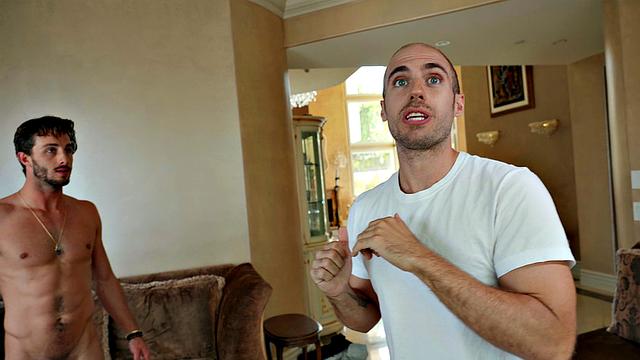 Blonde bombshell gives titjob & fucks hard in living room